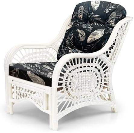 Malibu Lounge Living Accent Armchair Natural Rattan Wicker Handmade Design - Image 4