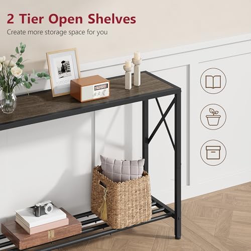 Tajsoon Console Table 41.8", 2 Tier Entryway Table - Image 4