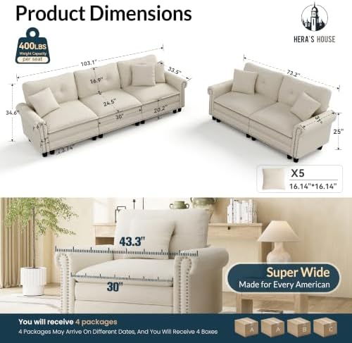 HERA'S HOUSE Modular Sectional Sofa Set - Image 2