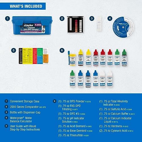 Taylor Pool Water Test Kit, Complete Swimming Pool Water Test Kit, - Image 3