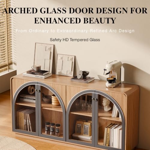 Sideboard Buffet Cabinet with Storage, Credenza Storage Cabinet - Image 4