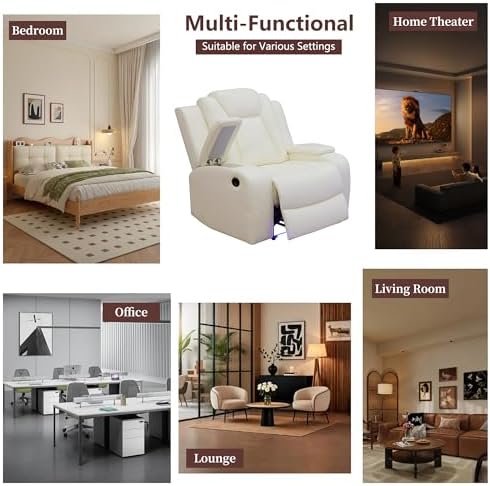Power Recliner Sofa Set, Breathing Leather Reclining Couch Set, Leather Couch - Image 5