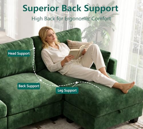 Modular Sectional Sofa, Oversized V-Shaped Couch - Image 6