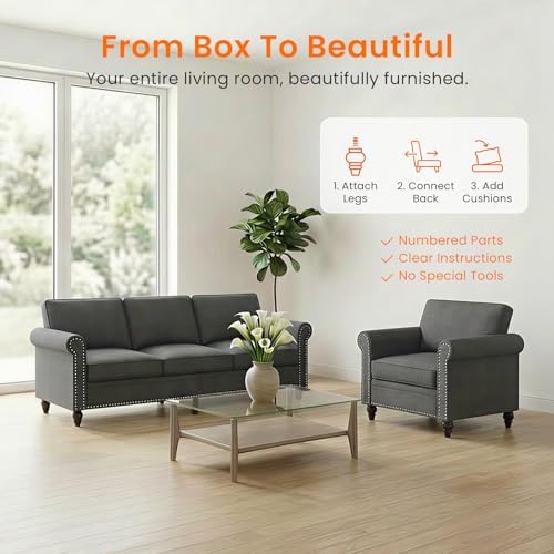 ijuicy 2Pcs Sectional Sofa Set - Image 5