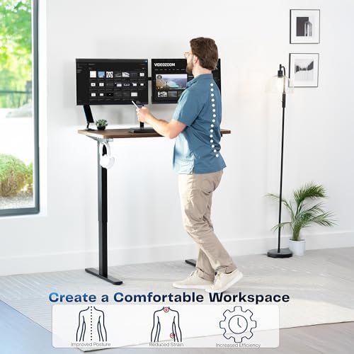 VIVO Rustic Vintage Brown 43 x 24 in Standing Desk - Image 4