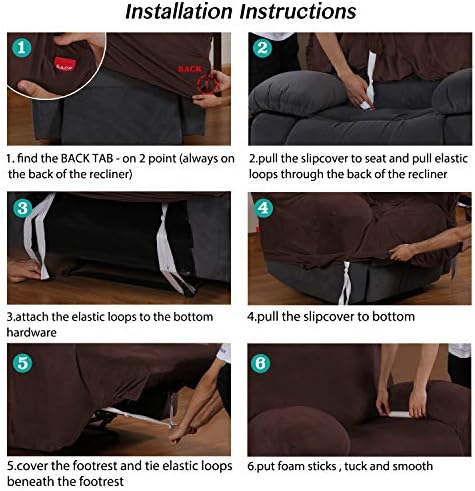 Turquoize Velvet Recliner Covers - Image 6