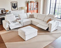 134" Modular Power Reclining Couch 6 Seater L-Shaped by BEDEEP