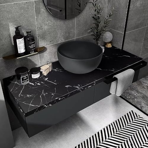 Marble Contact Paper Black Peel and Stick Wallpaper - Image 7