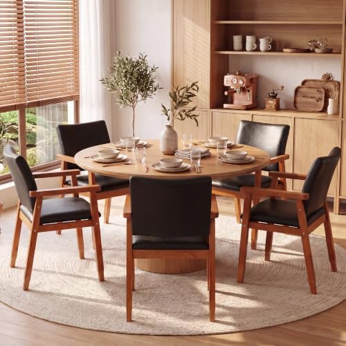 GOTMINSI Mid-Century Modern PU Leather Dining Chair by GOTMINSI
