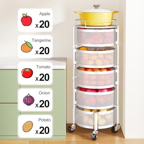 SNTD 5-Tier Fruit and Vegetable Basket Bowls - Image 5