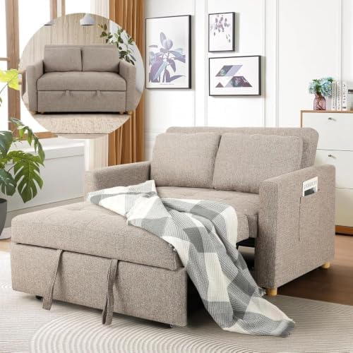SEJOV Loveseat Sleeper, 3-in-1 Convertible Sofa Bed Pull Out by SEJOV