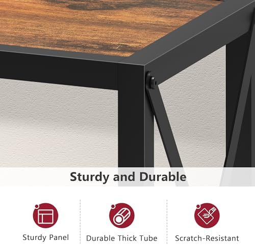 Tajsoon Console Table 41.8", 2 Tier Industrial Entryway Table - Image 6