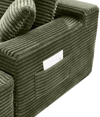 95-Inch U-Shaped Left Facing Corner Compressed Sofa Modular Sectional Boneless - Image 6