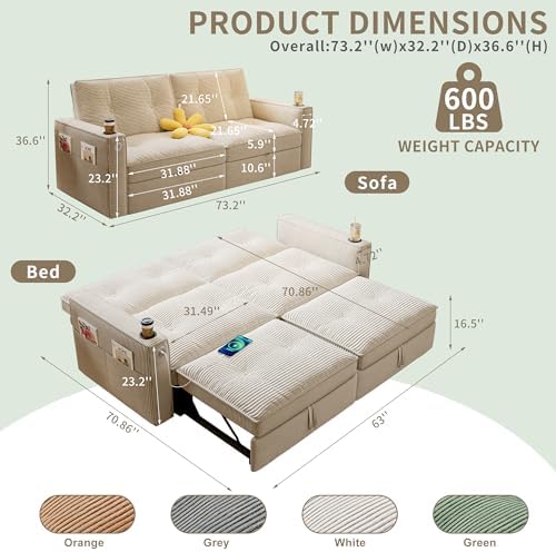 Queen Sleeper Sofa Bed - Image 2