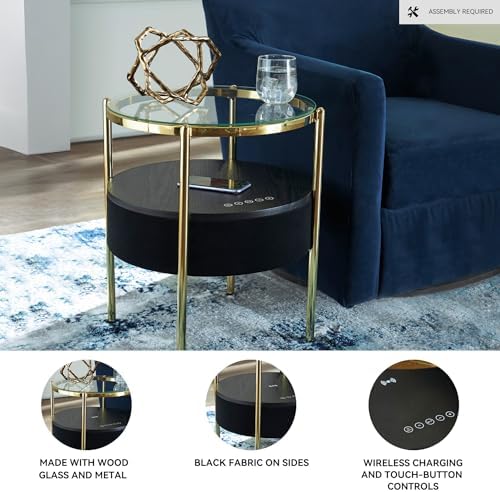 Signature Design by Ashley Nedman Modern Tempered Glass Tabletop Accent Table - Image 4