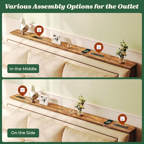 SUPERJARE 78.8 inch Narrow Behind Couch Table - Image 5