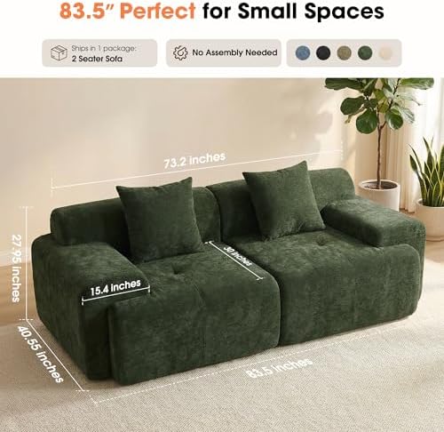 84" Modular Loveseat Couch - Image 2