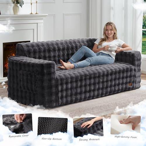 ZurNesfure Sofa Couch 3-Seater Boneless Sofa - Image 3