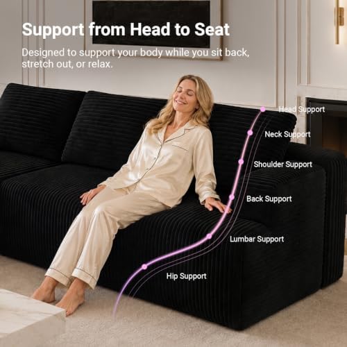 Avenco Modular Sectional Sofa, Boneless Couches - Image 5
