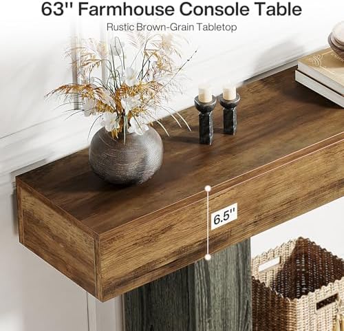 Tribesigns 63" Console Table, 2-Tier Entryway Table - Image 5