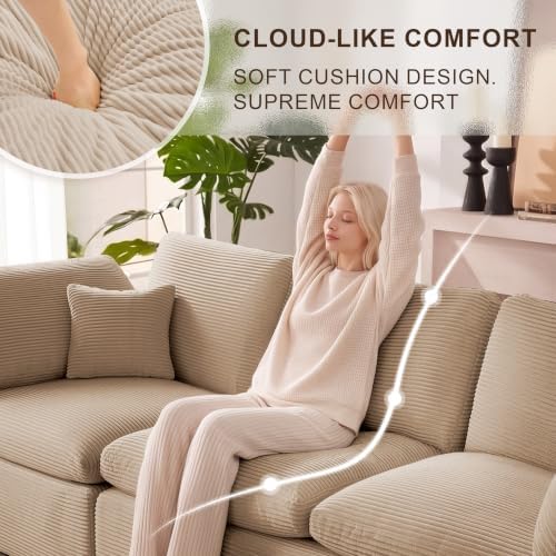 78" Loveseat Sofa, Small Boneless Couch - Image 4