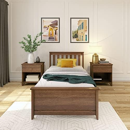 Plank+Beam Solid Wood Twin Bed Frame, Platform Bed - Image 3