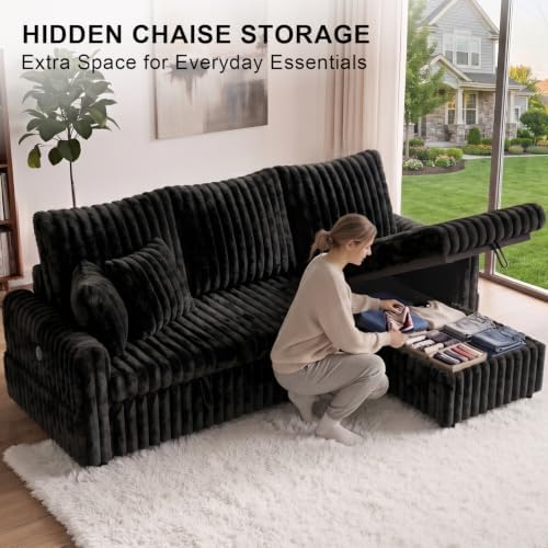 KCGKCG 81" Sectional Sleeper Sofa Bed - Image 5