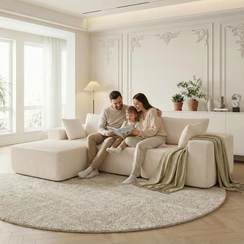 DUMOS 108" L-Shaped Sectional Boneless Couch - Image 2