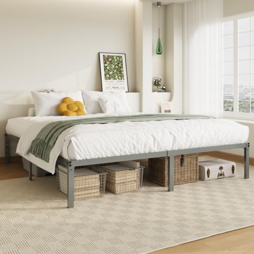 Allewie King Size Bed Frame, 14 inch Metal Beds - Image 3