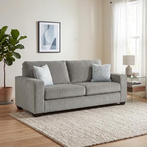 Signature Design by Ashley Queen Sleeper Sofa Couch, Alloy Gray - Image 2