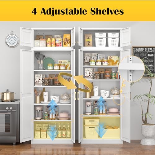 Steeloong 86"Metal Pantry Storage Cabinet - Image 4