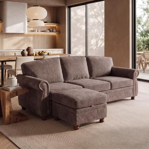 Traditional Chenille Couch Sofas by LANDASSYHOME
