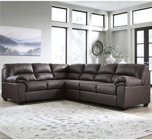 Signature Design by Ashley Sectional Couch, Left Facing, Umber Brown - Image 2