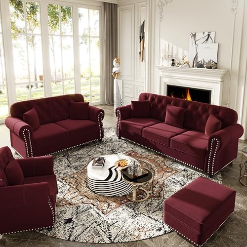 KEIKI 3-Piece Chesterfield Sofa Set - Image 4