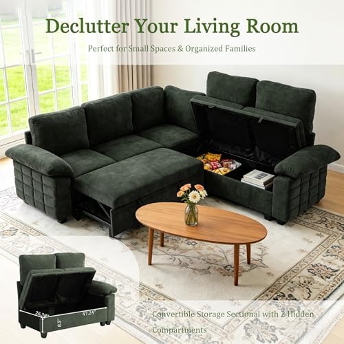 Modern L-Shape Sleeper Sofa - Image 4