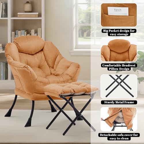 Lazy Chair with Ottoman, Comfy Reading Chair - Image 6