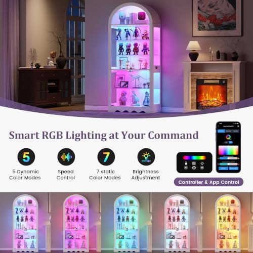 6-Tier Arched Glass Display Cabinet - Image 3