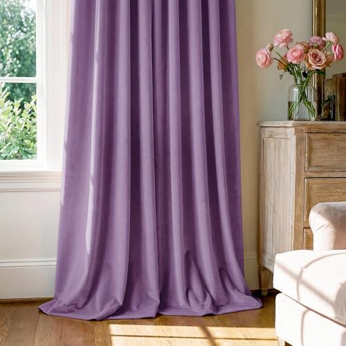 StangH Lavender Velvet Privacy Curtains - Image 7