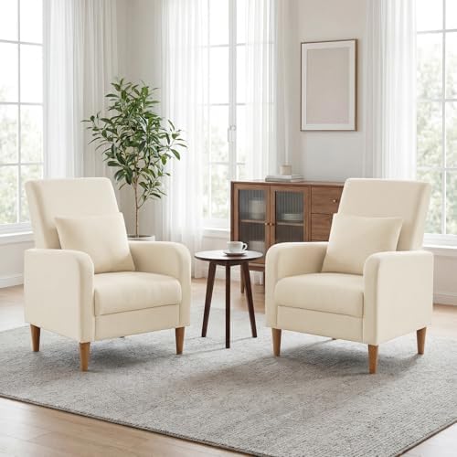 COLAMY Mid-Century Modern Upholstered Accent Chair - Image 5