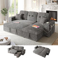 90 Inch Modular Sectional Sleeper Sofa Bed, 4 in 1 Pull Out Couch Bed by Bonroyo-FindYourPlace