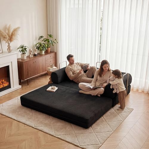Futon Sofa Bed Modular Loveseat Sleeper Folding Pull Out Couch - Image 5