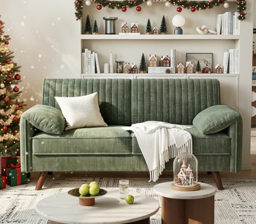ONBRILL 64.5" Loveseat Sofa, Chenille Loveseat Couch - Image 5