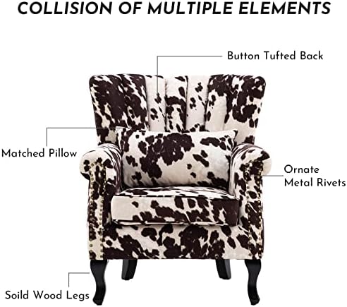 LZAREAL Accent Reading Arm Chairs Set of 2 - Image 4