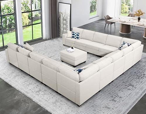 Legend Vansen Oversized Modular Sectional Sofa, U/L‑Shaped Reversible Couch - Image 3