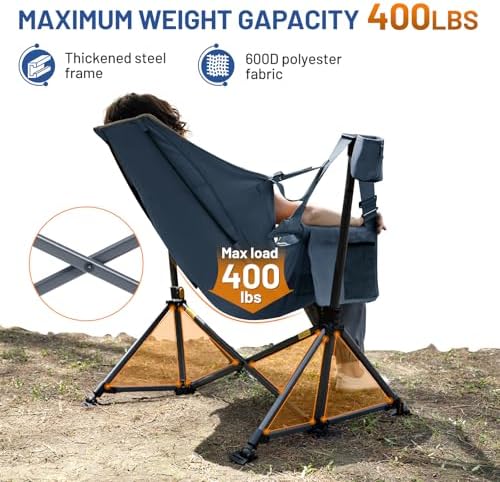 TIMBER RIDGE Hammock Camping Chair, Oversized Swinging Chair, 400lbs Load - Image 4