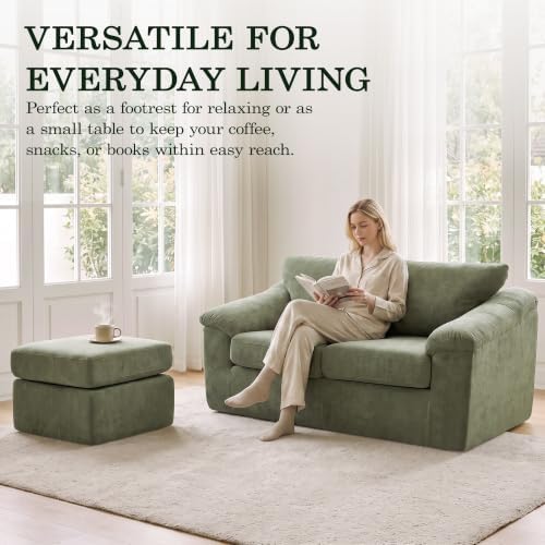 23.6" Boneless Sofa Ottoman, Modern Cloud Couch Ottoman, Upholstered Footrest - Image 4