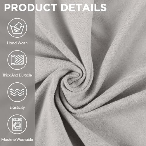 Peryiter 3 Pcs Couch and Loveseat Sofa Covers, Milk Silk - Image 5