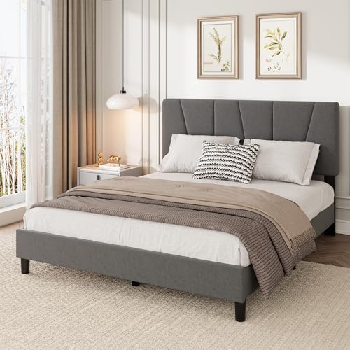 Full Size Upholstered Platform Bed Frame - Image 3