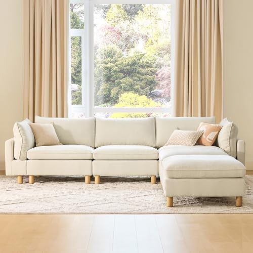 CHITA 127" Large Sectional Sofa, Modular Cloud Couch, 5 Seater - Image 3