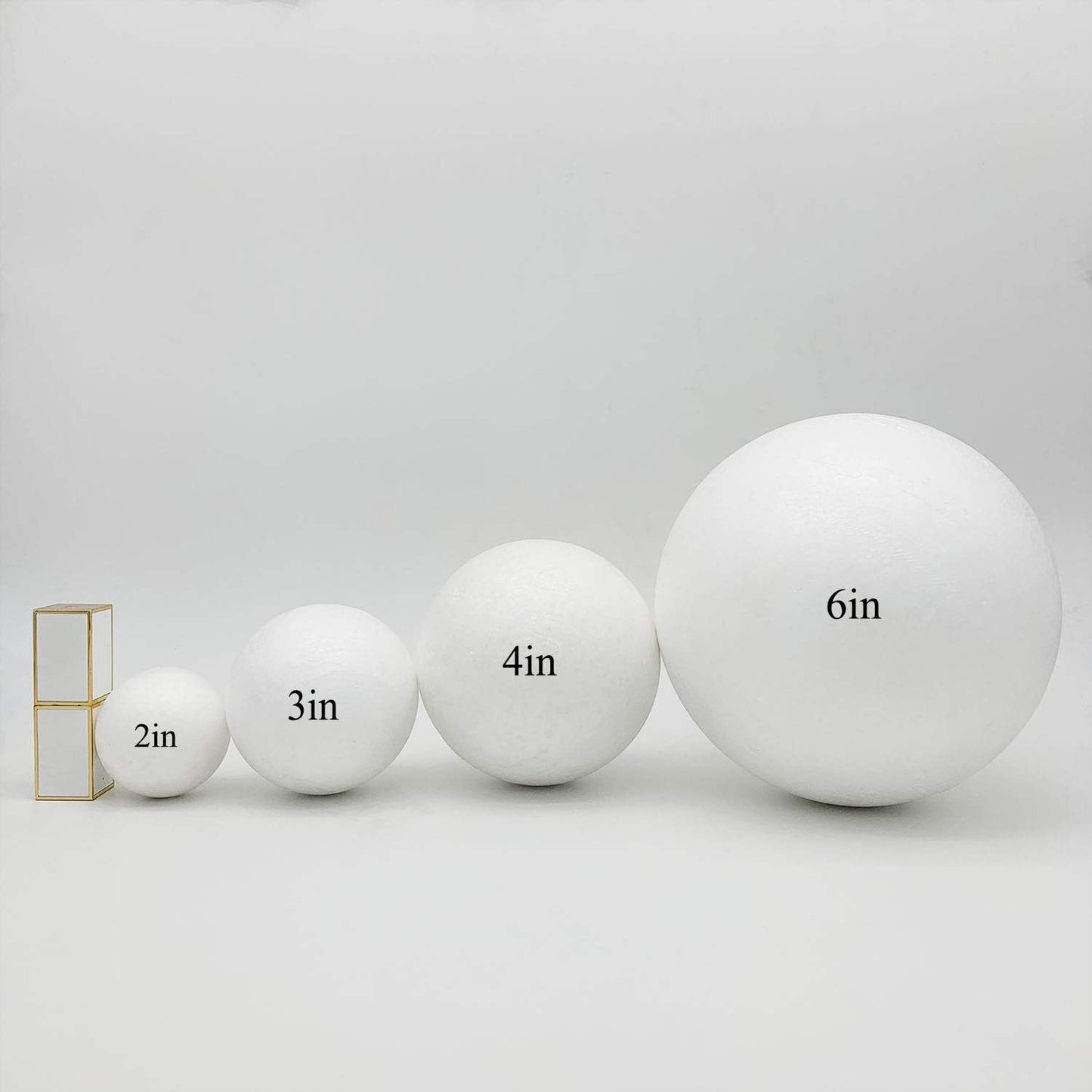 Crafjie 4 Inch Craft Foam Balls 24-Pack, Supplies Foam Balls for Christmas DIY Arts and Crafts, Smooth Polystyrene Foam Ball, for Decoration Household School Projects, White